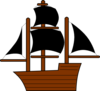 Black Pirate Ship Clip Art