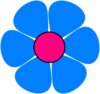 Blue Pink Flower Power Clip Art