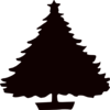 Black Christmas Tree Silhouette Clip Art