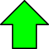 Up Arrow Green Clip Art