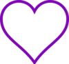 Purple Heart Outline Clip Art