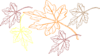 Falling Leaves Multiple Colors Clip Art