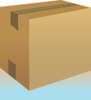 Closed Cardboard Box-blue Clip Art