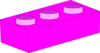 Hot Pink Lego Brick Clip Art