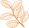 Dark Orange Leaves Clip Art