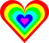 6 Color Heart Clip Art