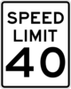 Speed Limit 40 Clip Art