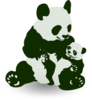 Panda Bear With Panda Baby Clip Art