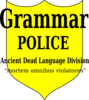 Grammar Police Latin Clip Art
