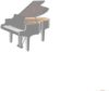 Blurred Grand Piano Clip Art