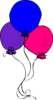 Pink Blue Purple Balloons Clip Art