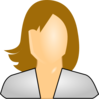 Female User Simplified Clip Art