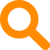 Search Icon Orange Clip Art