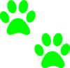 Two Green Paws Clip Art