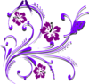 Purple Butterfly Scroll Clip Art