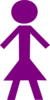 Purple Stick Figure Girl Clip Art