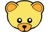Yellow Cute Teddy Bear Face Clip Art