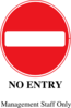 No Entry Management Only Clip Art