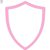 Pink And White Shield Clip Art