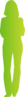 Green Person Outline Clip Art