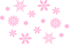 Pale Pink Snowflakes Clip Art