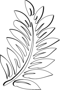 Palm Branch Black And White Clip Art at Clker.com - vector clip art online,  royalty free & public domain