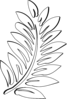 Palm Branch Black And White Clip Art