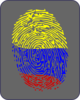 Columbian Flag Fingerprint Clip Art