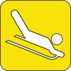 Sledding Symbol Yellow Clip Art