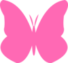 Hot Pink Butterfly Clip Art