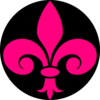 Pink Fleur De Lis - Large Clip Art