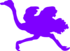 Purple Ostrich Clip Art