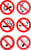 No Smoking Signs Collection Clip Art