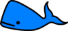 Bright Blue Whale Clip Art