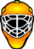 Orange Hockey Goalie Mask Clip Art