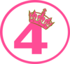 Pink Tilted Tiara And 4 Clip Art