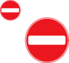 Two No Entry Signs Clip Art