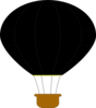 Black Hot Air Balloon Clip Art