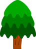 3 Layer Tree Clip Art