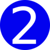 Blue, Rounded,with Number 22 Clip Art