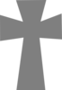 Medieval Cross Grey Clip Art