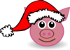 Santa Piggy Clip Art