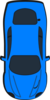 Blue Car - Top View - 270 Clip Art
