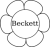 Beckett Window Flower 1 Clip Art