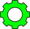Green Gear Clip Art