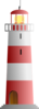 Red & White Lighthouse Clip Art