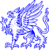 Blue Griffon Logo Clip Art