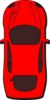 Red Car - Top View - 90 Clip Art
