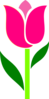 Pink Graphic Flower Clip Art