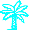 Palmtreeturquoise Clip Art